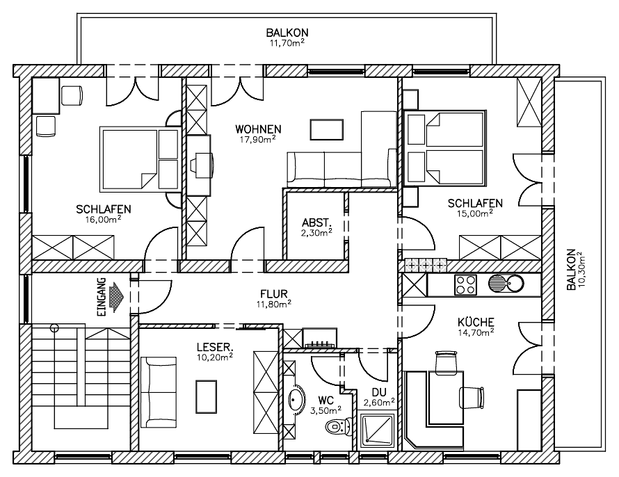 Grundriss der Ferienwohnung Gundolf-Astner